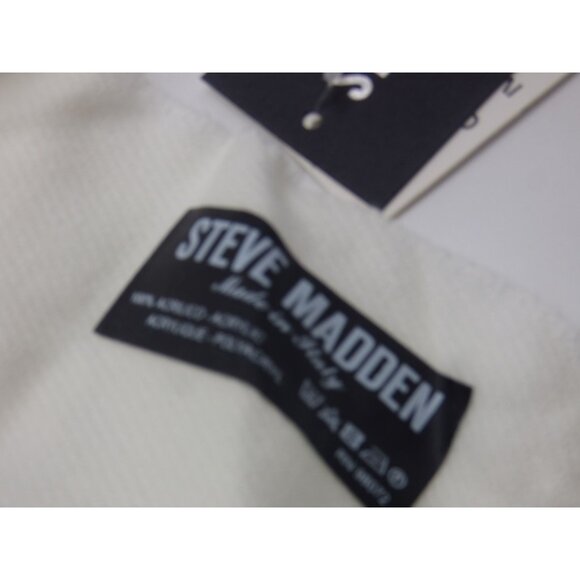 Steve Madden Mid Weight Solid Muffle Scarf, Ivory, OS-Made in Italy - Picture 6 of 8